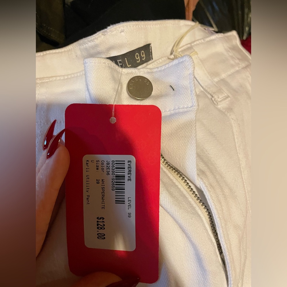 Evereve Ivory Utility Pants